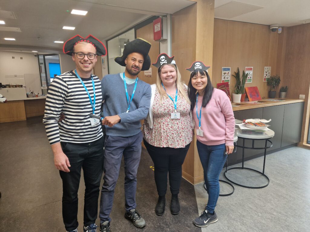 The lovely volunteers from Bayware in their pirate gear at our Pirate Brunch Community Meal.